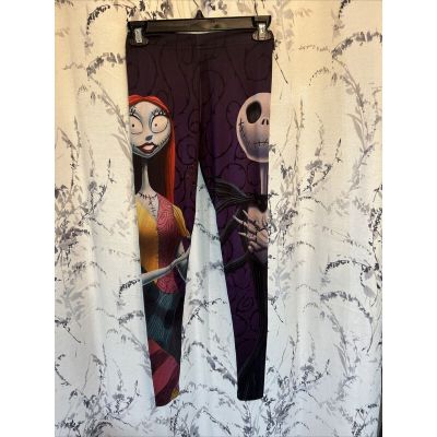 Disney Nightmare Before Christmas Leggings Jack Skelly Size XS Halloween EUC